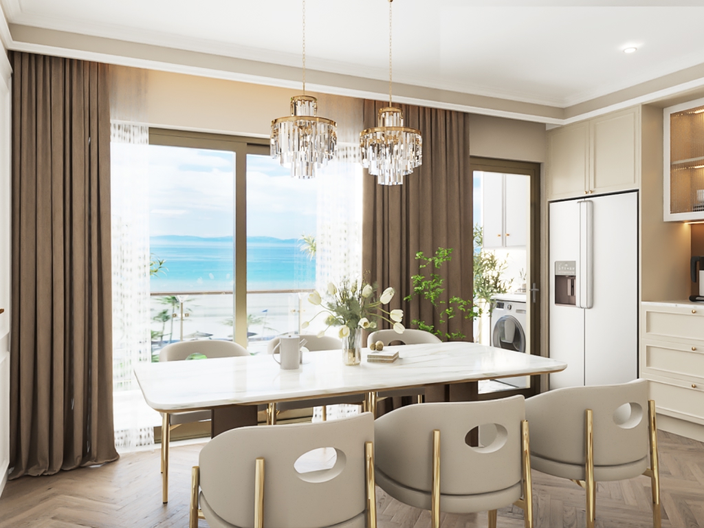 nội thất căn hộ 3 phòng ngủ dự án newtown diamond đà nẵng